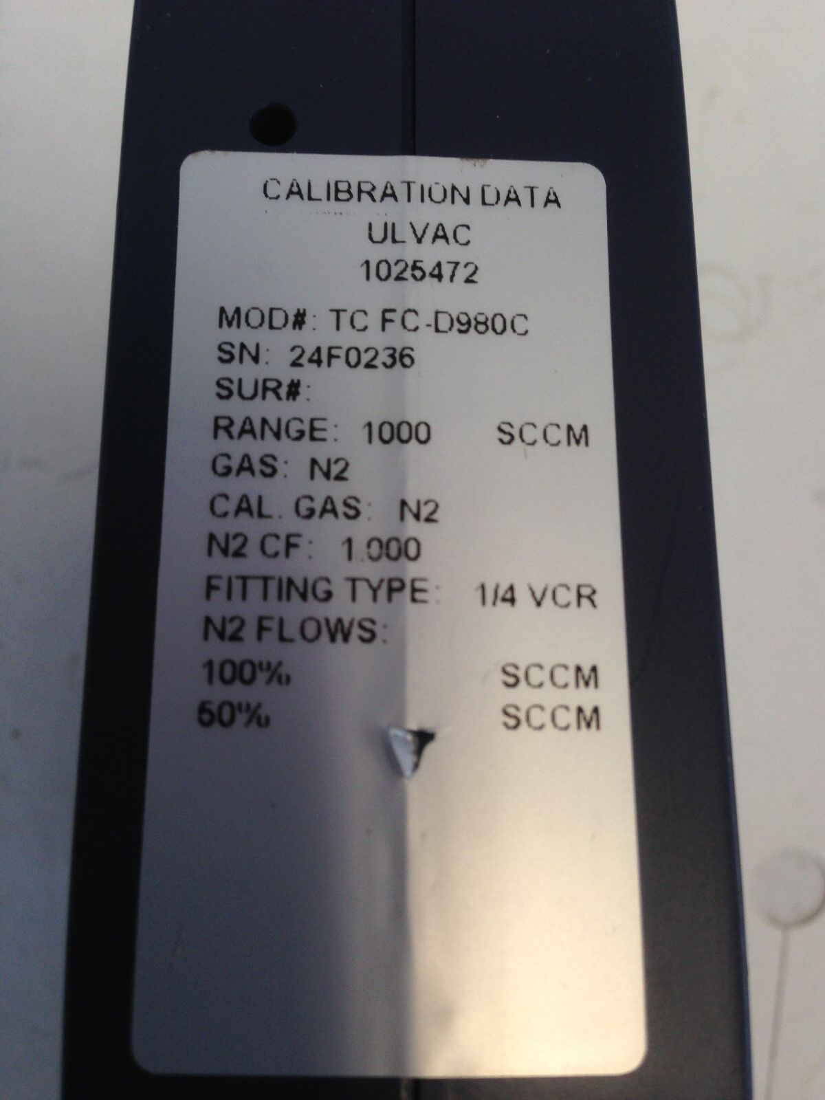 New Aera Tc Fc-D980c Mass Flow Controller Da,Kn069,Sb