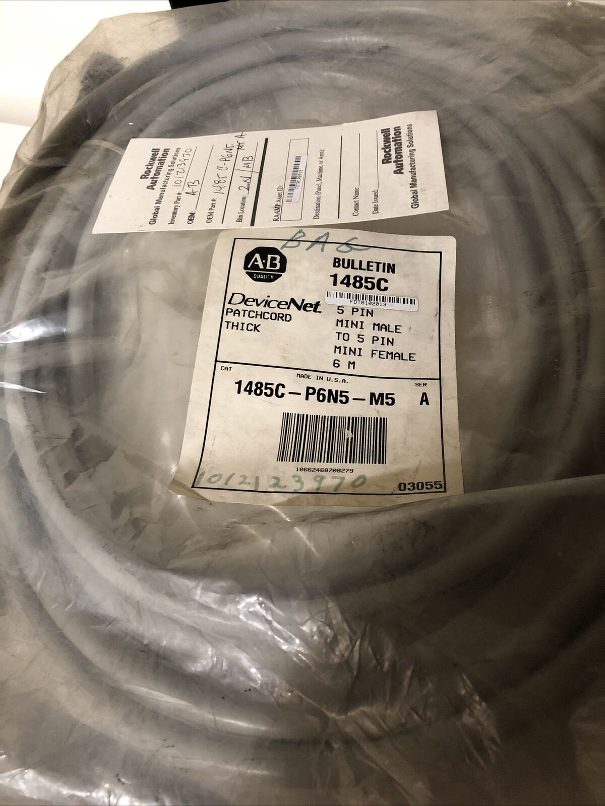 New Allen-Bradley Cable 1485C-P6n5-M5,Df