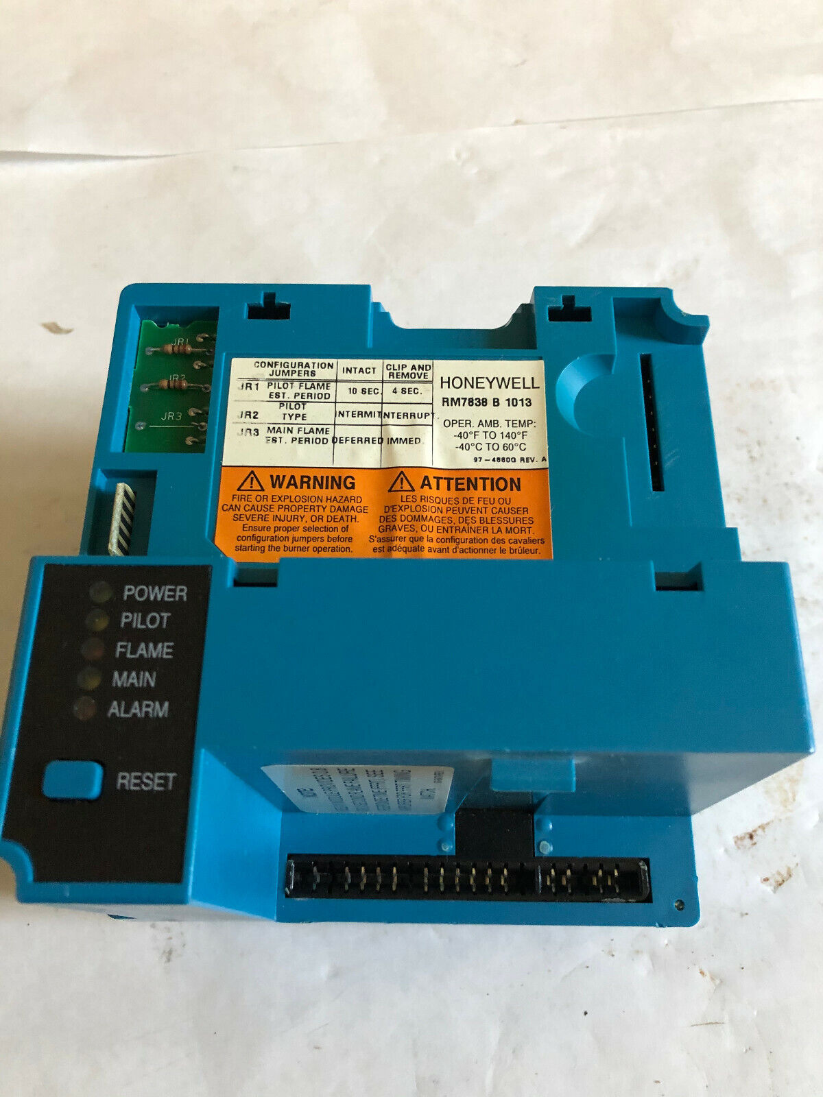 Honeywell Rm7838b1013 Burner Control,Rm7838b 1013,Cw,An