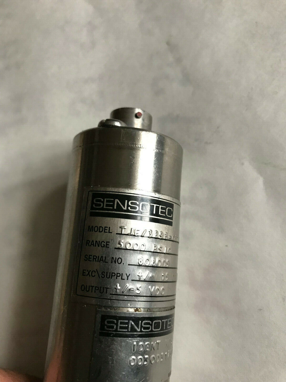 Sensotec Tje/3893-03Tjg Pressure Transducer,Tje/3893-03Tjg,5000Psig 1/4"Npt,Sd