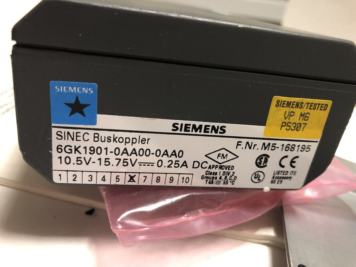 Siemens 6Gk1901-0Aa00-0Aa0,M7-105888 Transceiver Sinec H1,6Gk1100-0Ab00,Ba,Ey