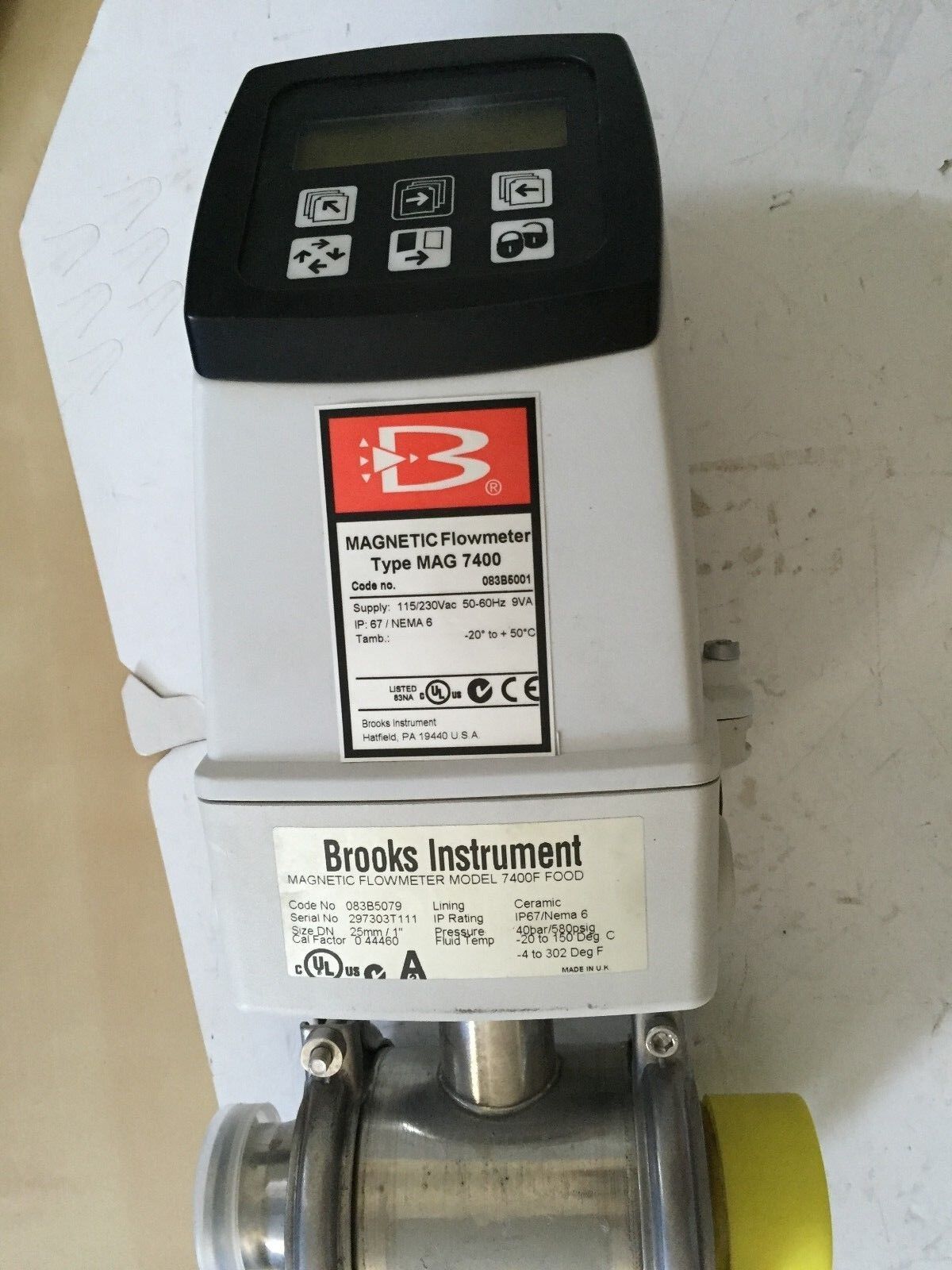 Brooks Mag 7400,7400F Food,083B5079,083B5071 / 083B5005,Flow Meter,Bi
