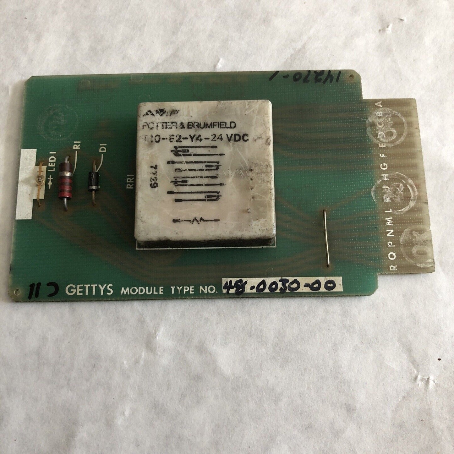 Gettys 48-0030-00,48-0030-101 Elwood Corporation Pc Relay Module , Bw