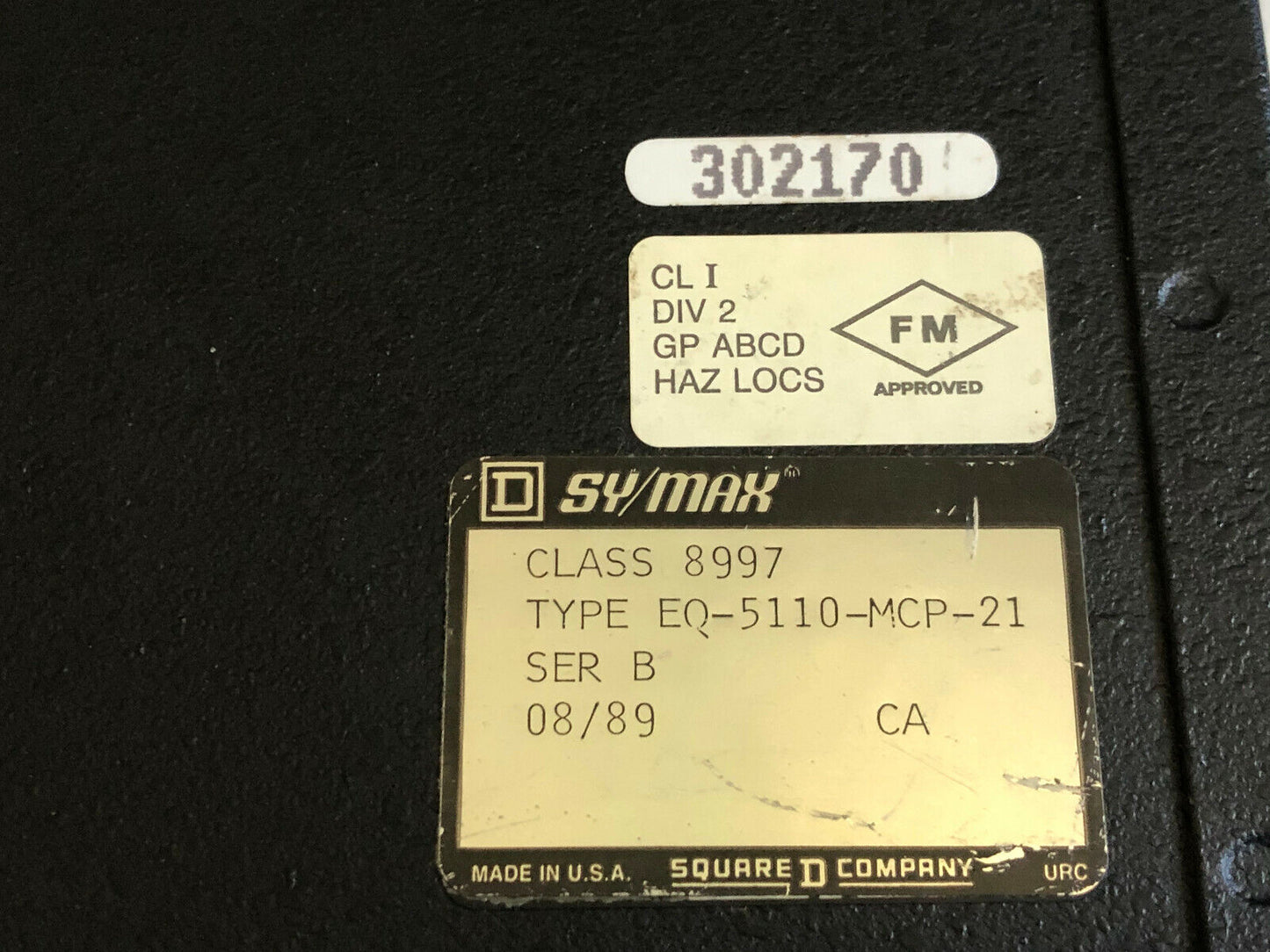 Squre-D 8997 Eq-5110-Mcp-21 Processor Sy/Max 300,8997Eq5110mcp21,Bb