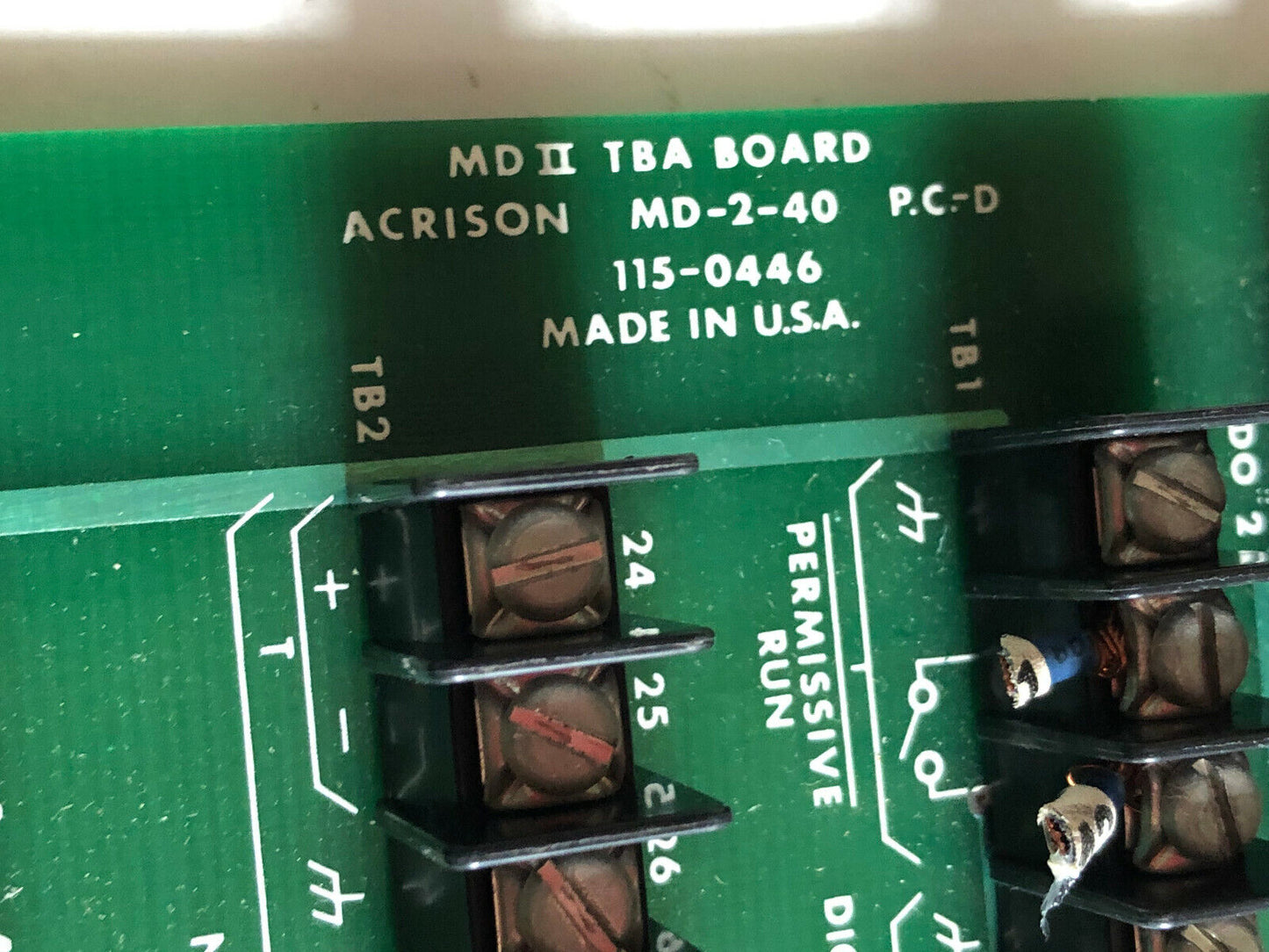 Acrison Md-2-40 P.C.-D Tba Mdii Weigh Feeder Plc Feeder Controller Board,Ae