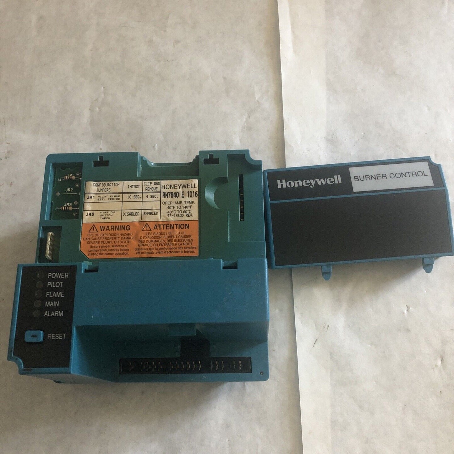 Honeywell Rm7840e1016,Rm7840 E 1016 Burner Control,Bw