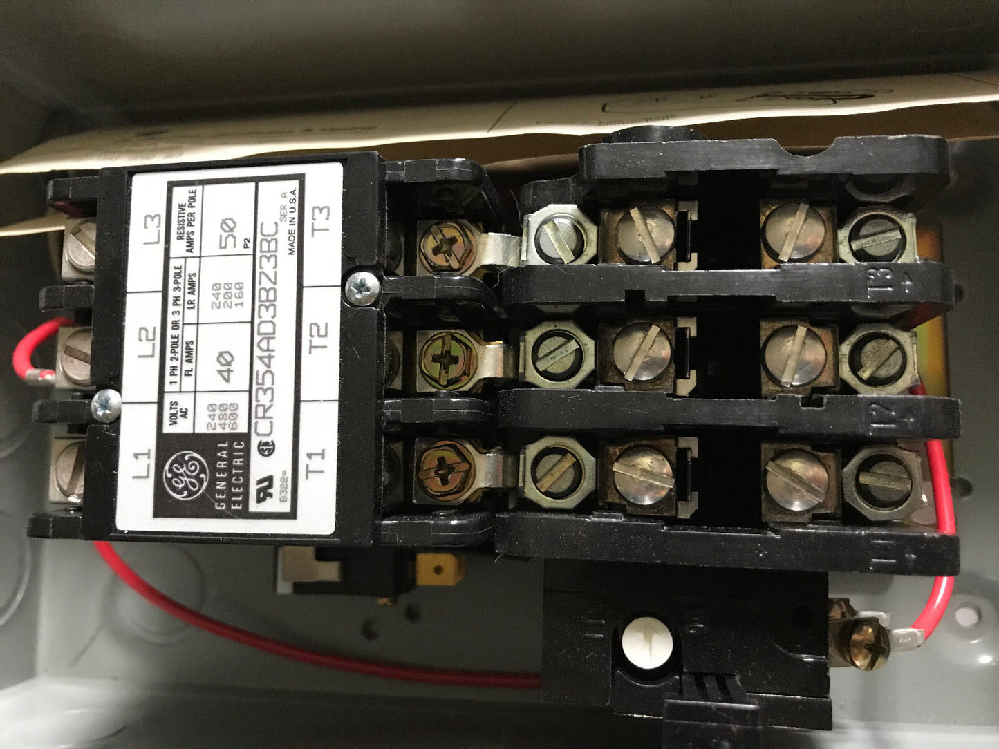 Ge Cr354ad38z3bc,Ge Magnetic Motor Starter 240V 40A,Cr354ad3b23bc,Ag