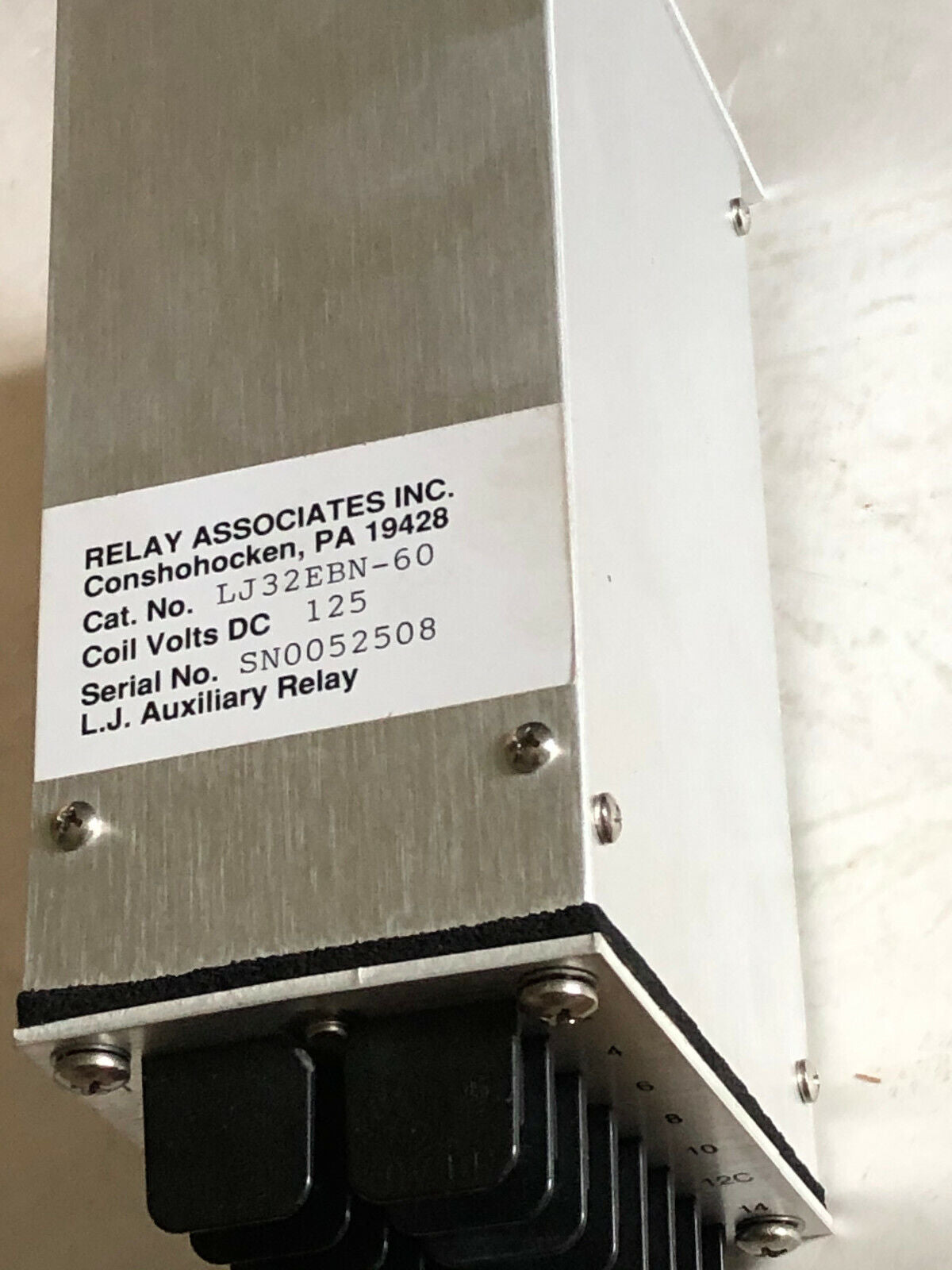 New Relay Associates Lj32ebn-60 Auxiliary Relay Type-Lj, Relay,Cg
