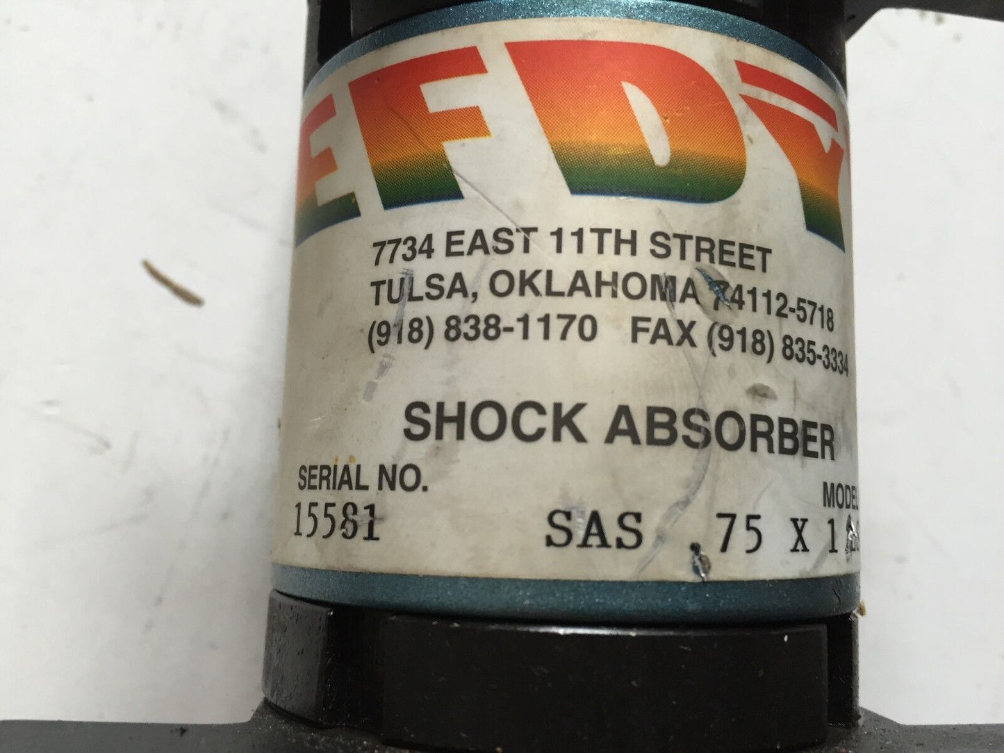 Efdyn Sas. 75X1 Ls Hv 99,15581 Shock Absorber 3/4" Bore 1" Stroke Lug Mount,Ck