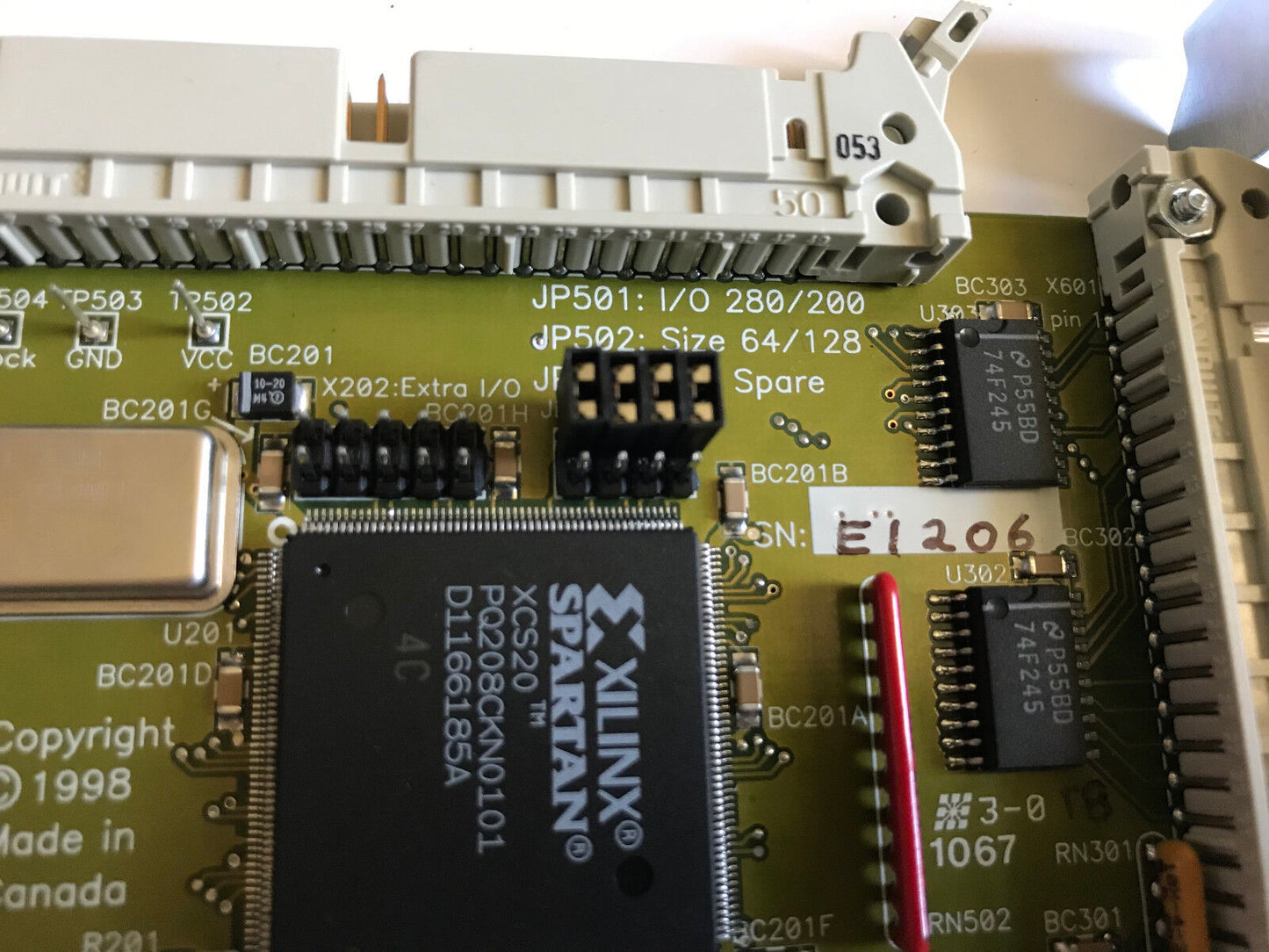 Sciemetric 806,Model 806 062-806 Board Jp501 I/O 280/200 Jp502 Isa Interface,Sa