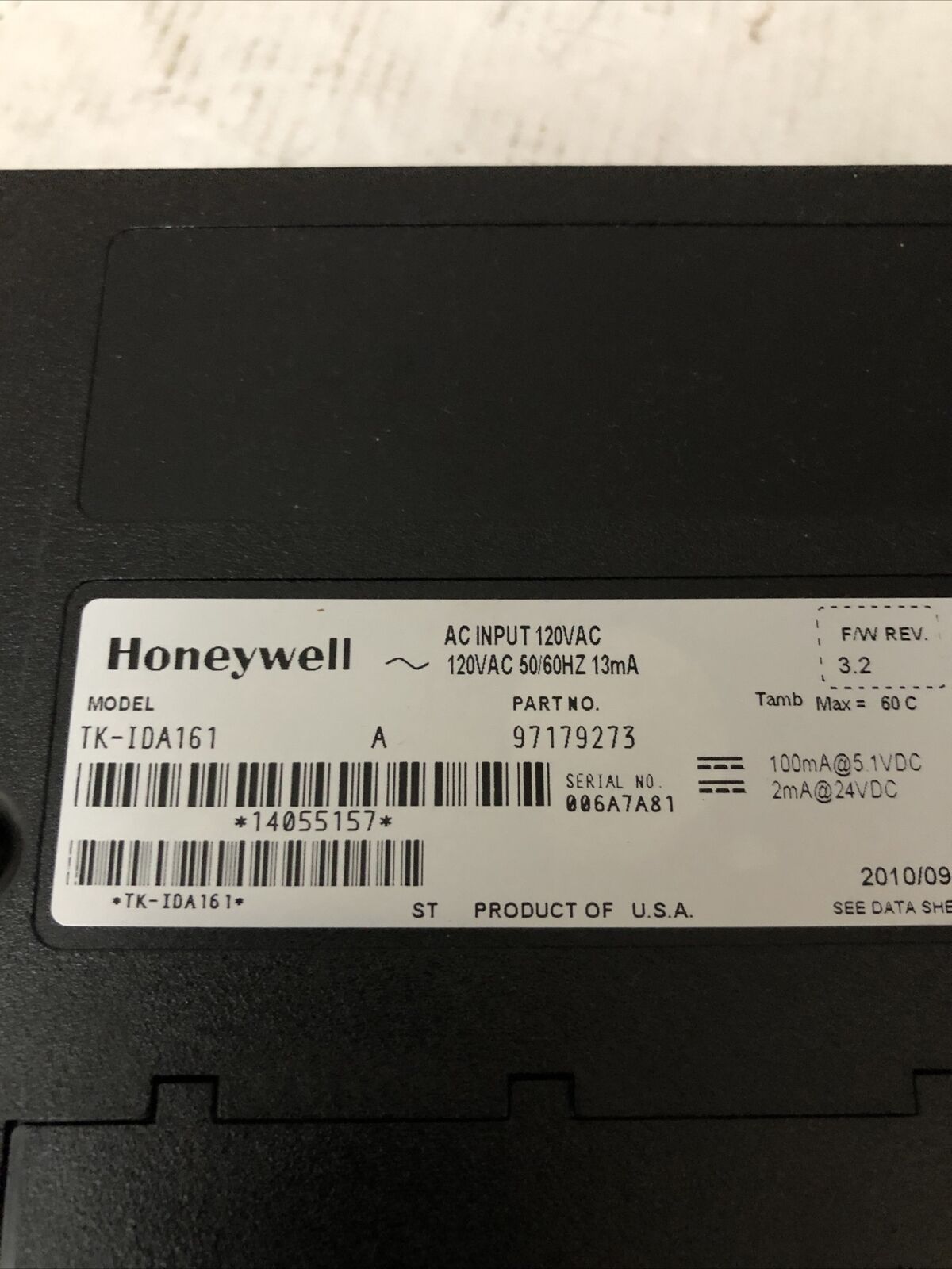 Honeywell Tk-Ida161,97179273 Digital Input Module 120Vac 16Pt,Cs