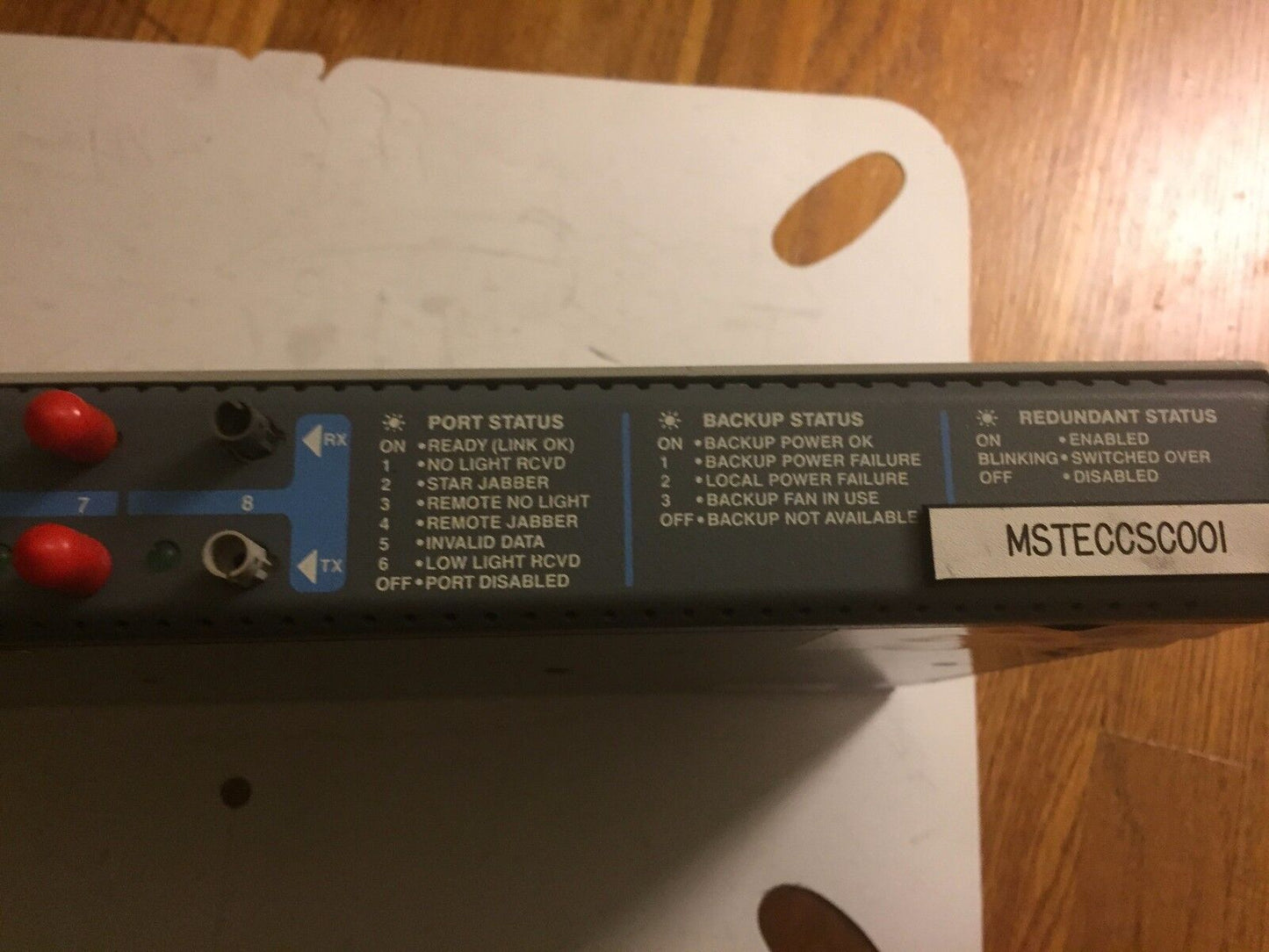 Chipcom 9308S-St Ornet Star Backup Port Terminal 115/230Vac 1/.5A,Cr