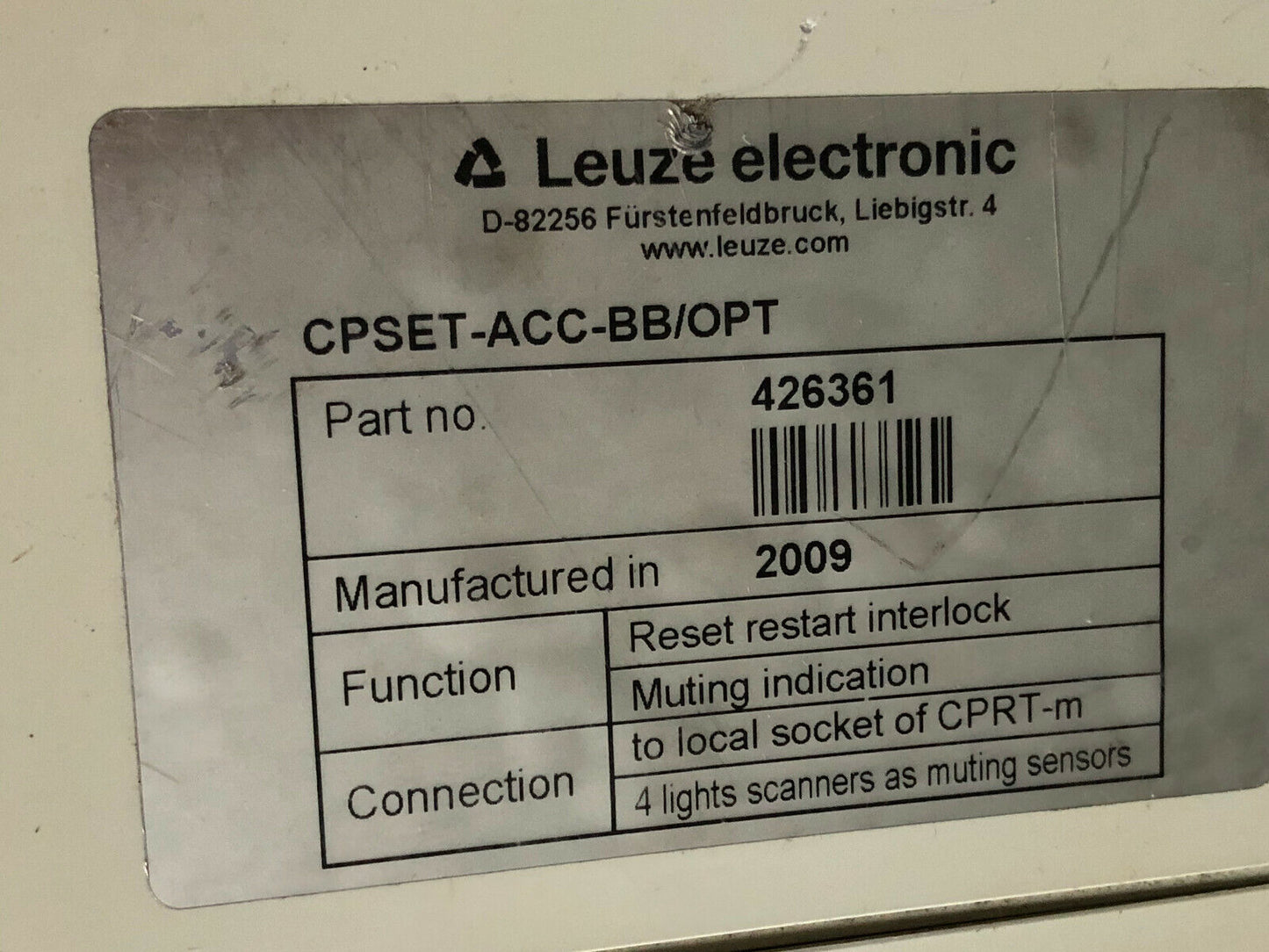 Leuze Cpset-Acc-Bb/Opt,426361 ,Cx