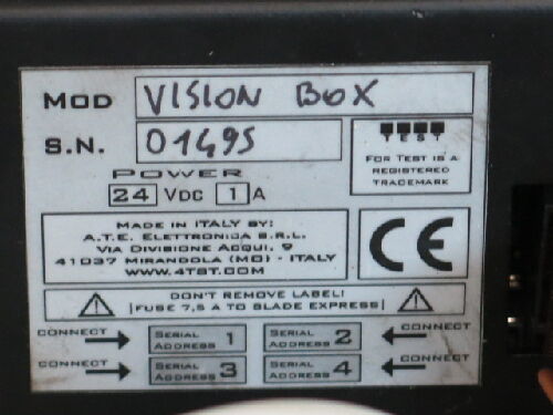 A.T.E. Elettronica Vision Box Operator Interface Panel Meter,170. A1 24Vdc,Bv