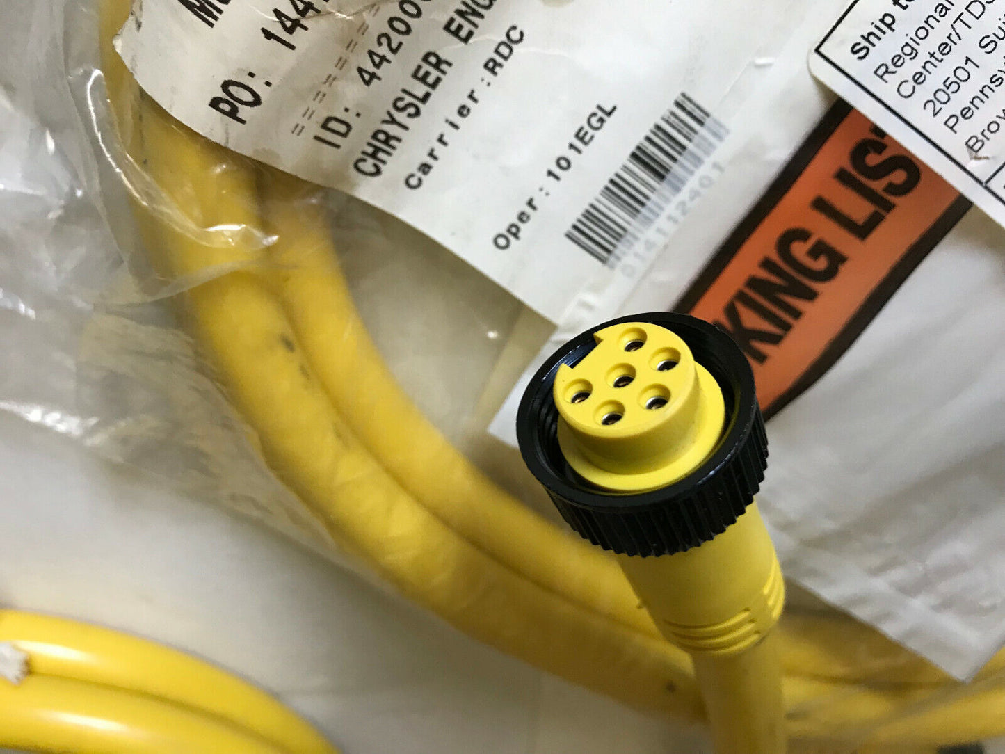 Lot 2 Square-D Xszca1601y Sensor Cables,6-Pin,6-Foot Length,E42014 16 Awg/6C,Th