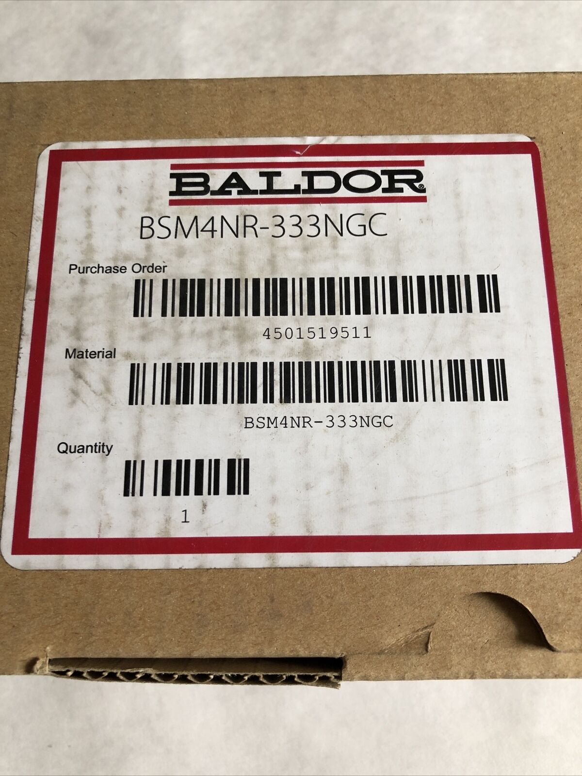 New Baldor Bsm4nr-333Ngc Servo Motor Ac 100W Output 3000Rpm Brushless Nema,Dg