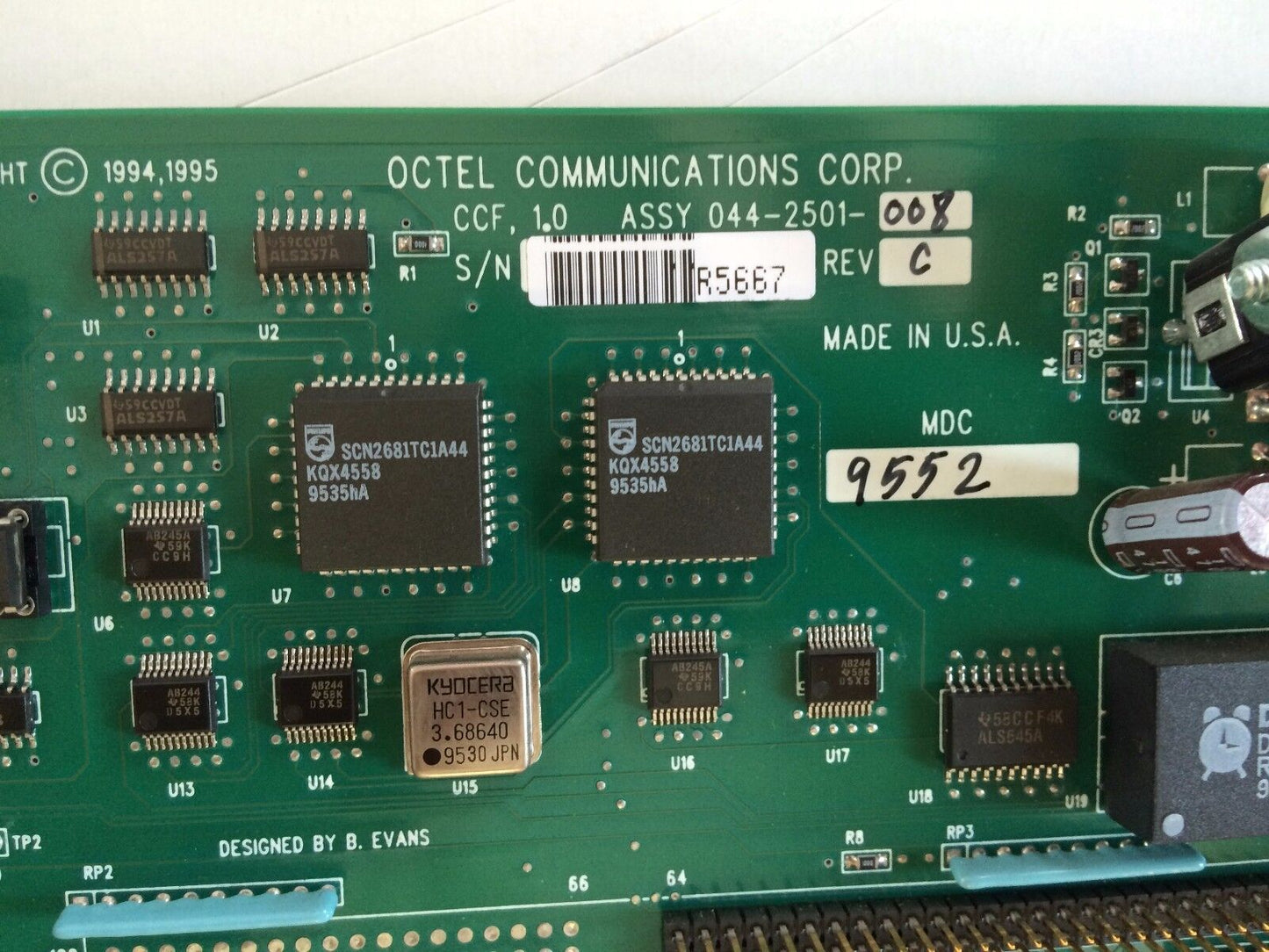 Octel 044-2501-010,Octel Communications Cp/File 044-2501-008 Ccf/Cpu,Cz