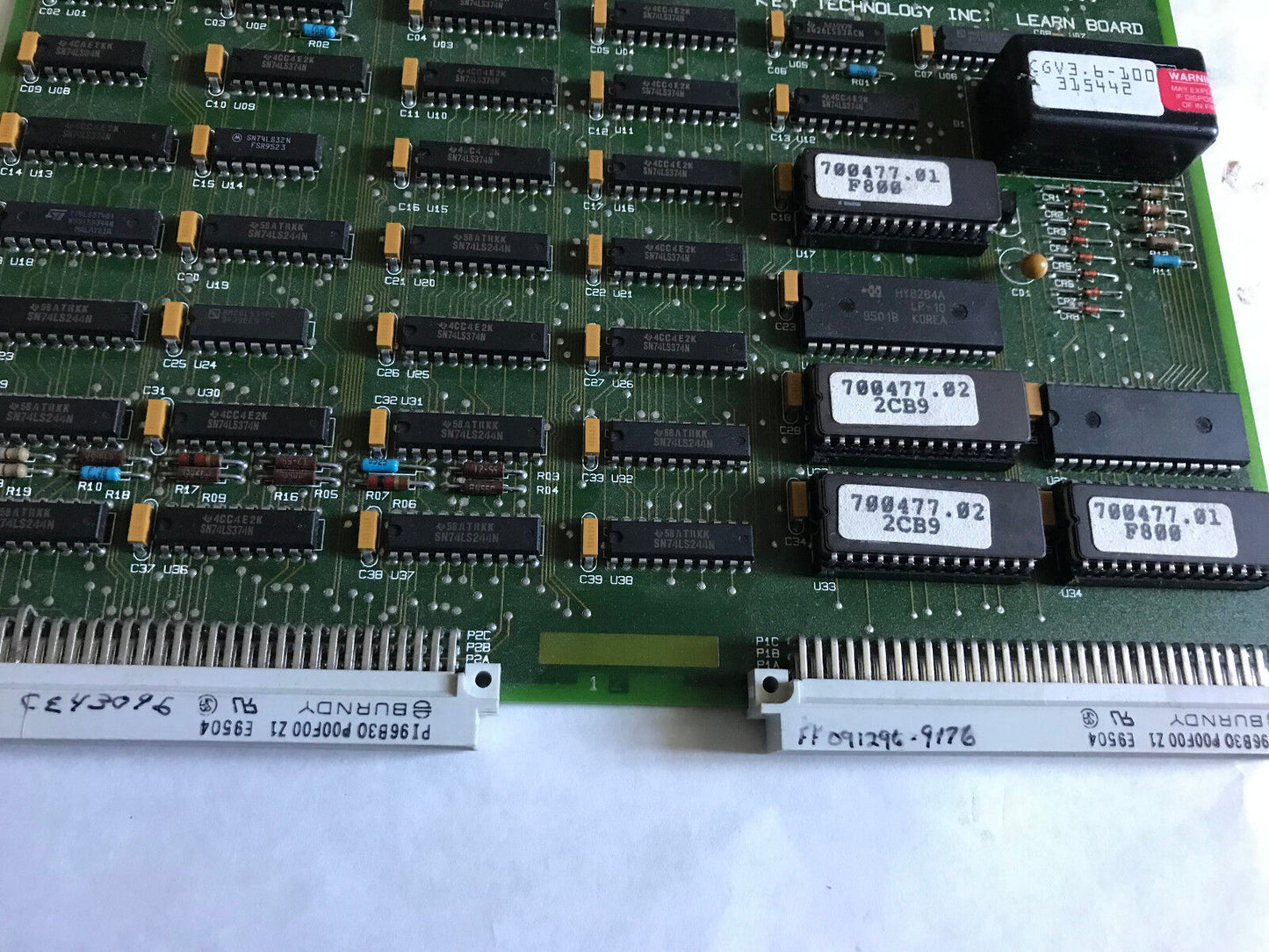 Key Thechnology 010204 Rev,700477A,700477 B Learn Board Pcd 15905-459,Ax