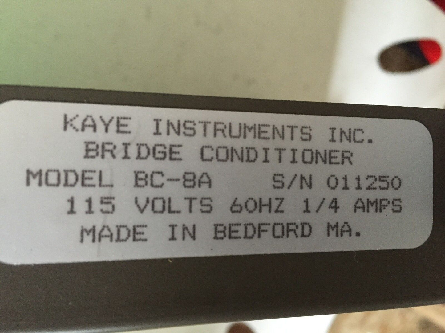 Kaye Instruments Bc-8, Bc-8A Bridge Conditioner Board B0680-E,Lp10-1200,Fg