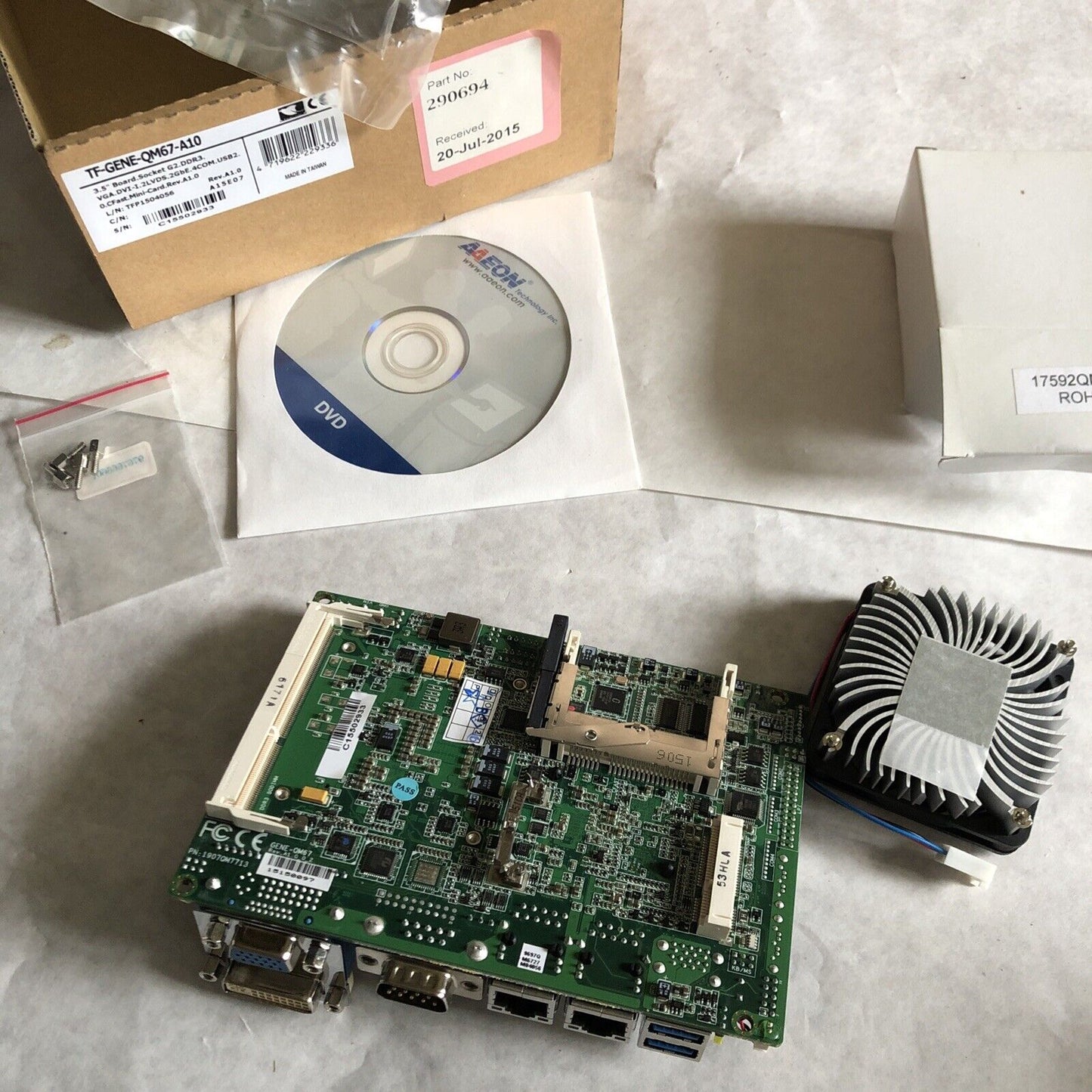 New Aaeon Tf-Gene-Qm67-A10,1907Qm7713,Gene-Qm67,Ff