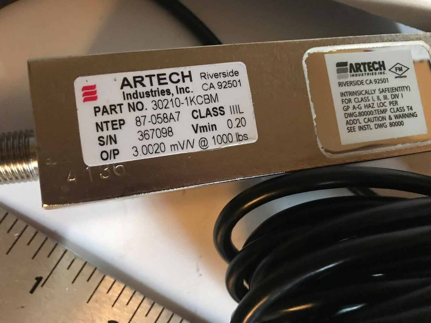 New Artech 30210-1Kcbm,87-058A7 True Hole, Load Cell Sensor,Ei