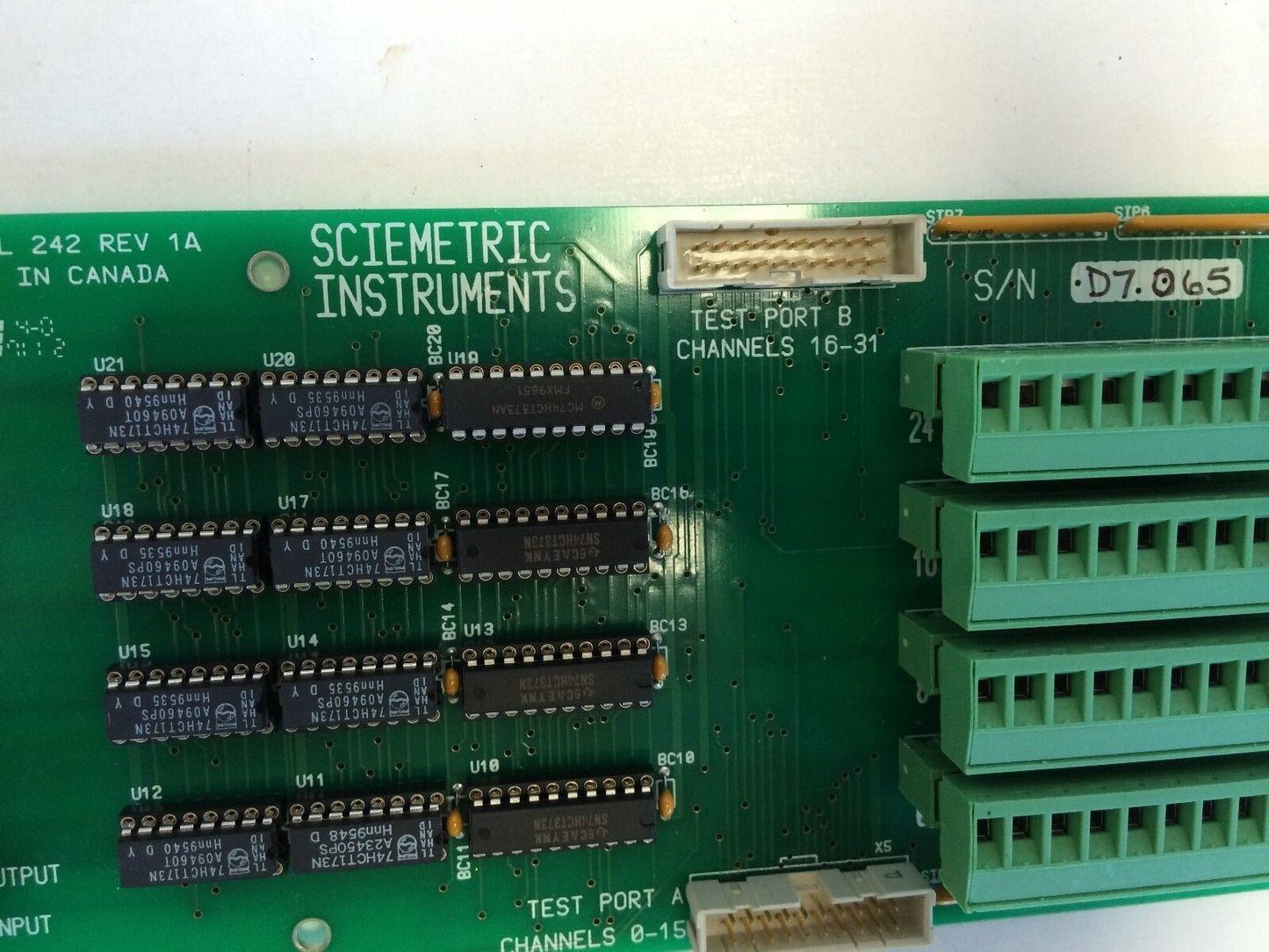 Sciemetric Multiplexer Analog Interface 242 Rev1a Digital I/O Module,Fg