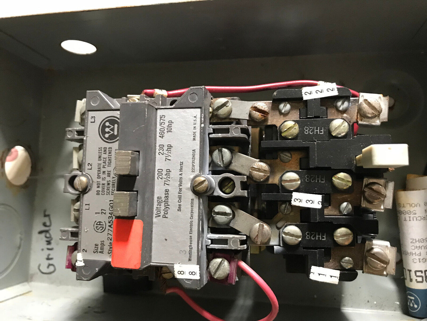 Westinghouse A200micacm 3-Pole 277A534g01 Magnetic Motor Starter 27Amps,Ag