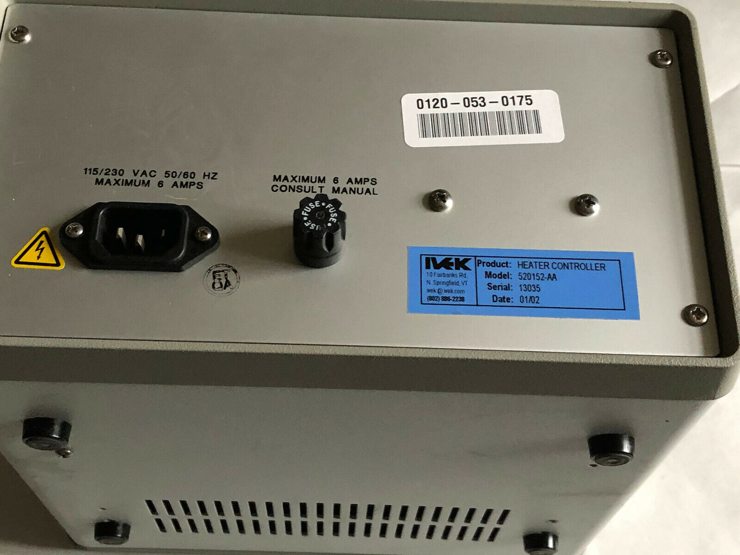 Ivek 520152-Aa Heater Controller,520152 Aa,Tj
