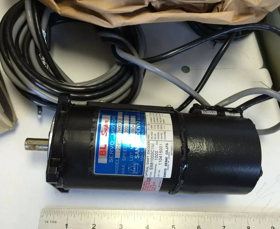 New Sanyo Denki 25Bm007hxe33 Bl-Super Servo Motor, 11Mm Shaft Dia,E681000c1m ,Fj