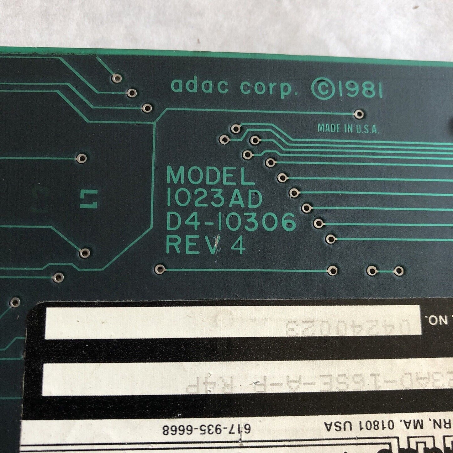 Adac 1023Ad-16Se-A-P R4p,1023Ad D4-10306 Rev4,Adac 1023 Rev.4,D3-10306,I023ad,Ec