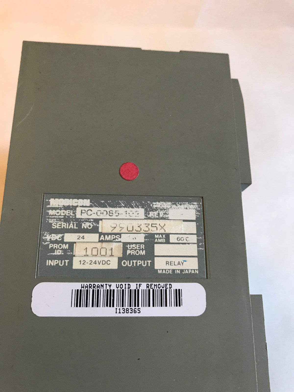 Modicon Pc0085 Plc Expansion Rack 3-Slot,Power Supply Pc-0085-103,Sa