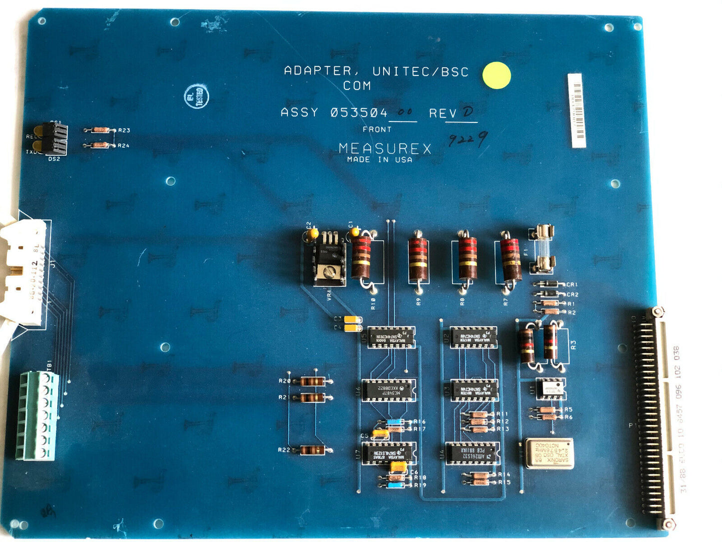 Honeywell 05350400,053504 Measurex 05340400 Rev D,Adapter Unitec/Bsc Com,Sv