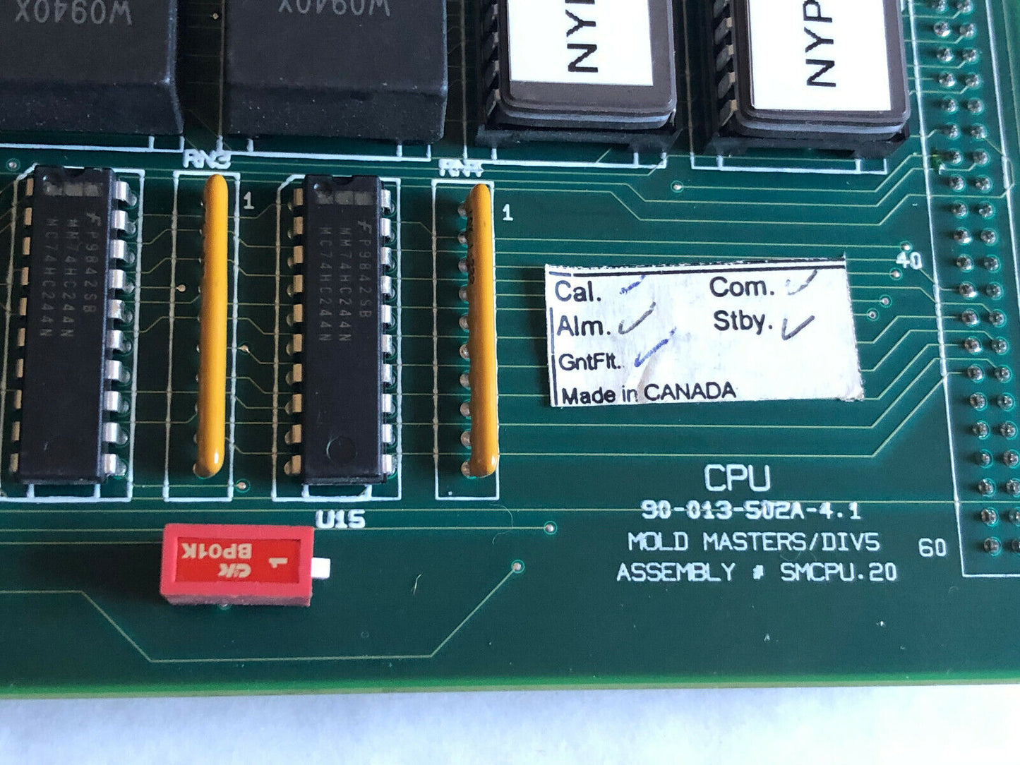Mold Masters Smcpulcd,90-013-502A-4.1 Cpu,Smcpu-20,90-013-502A-4.1,Sv