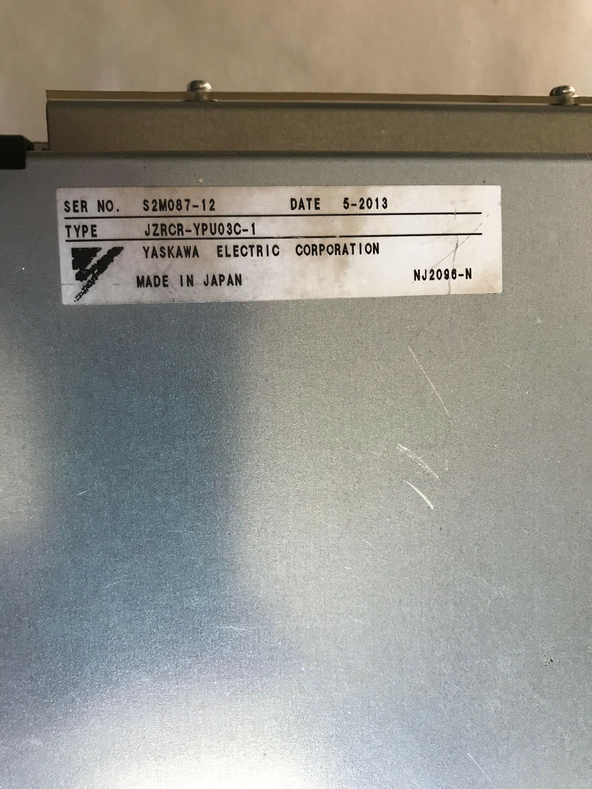 Yaskawa Jzrcr-Ypu03c-1,Yaskawa Jzrcr-Ypuo3c-1 Drive,He0403578,Jzrcr-Ypc01-2,Sd