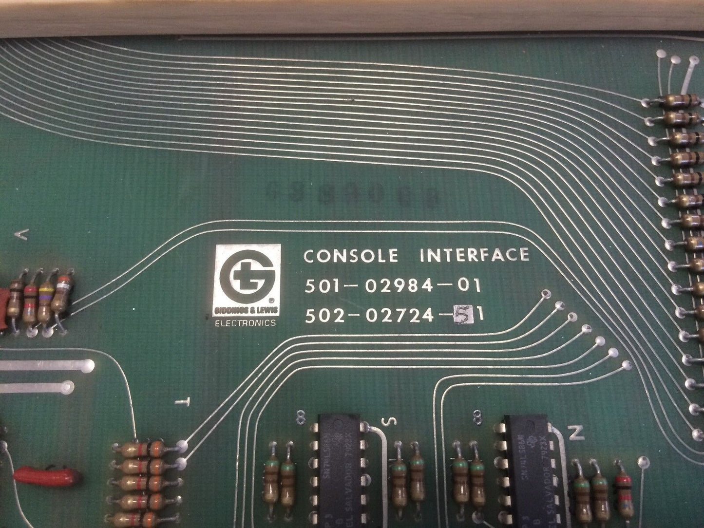 Giddings & Lewis 502-02724-51,501-02984-01,Console Interface Plc Board,Dj