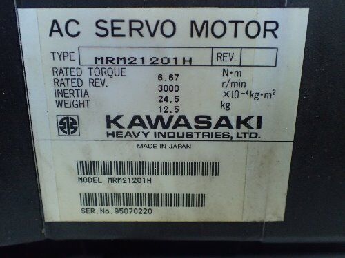 Kawasaki Mrm21201h Ac Servo Motor 3000Rpm,(Plastic Damaged),Bs