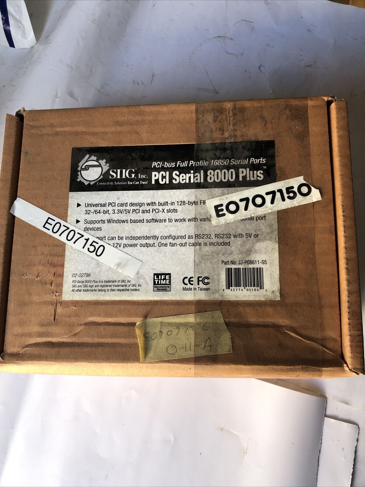 New Siig Jj-P08611-S5 Serial 8000 Plus Pci Card Jbf561200002 P064-00Y2,Fl