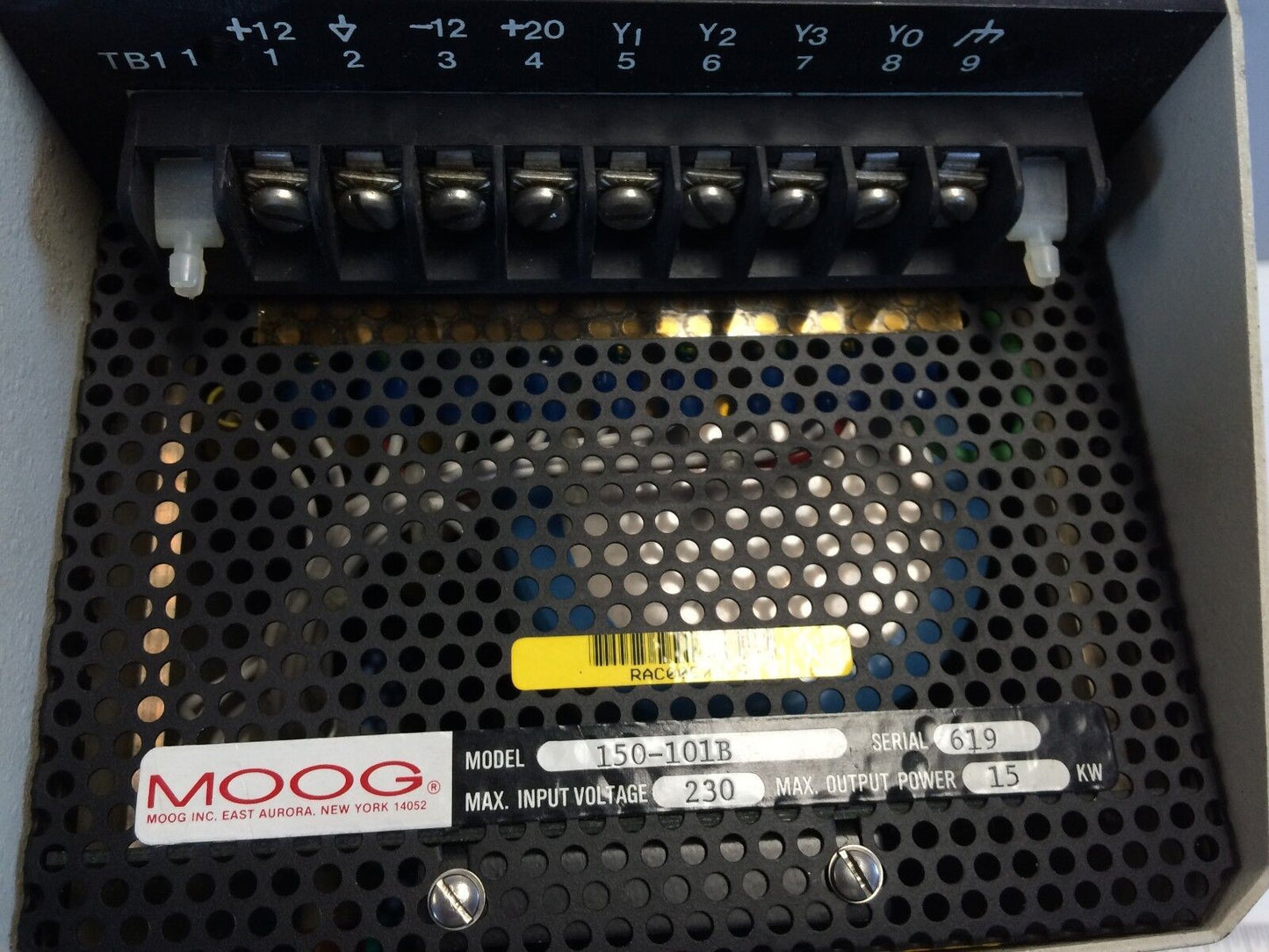 Moog 150-101B Servo Controller Power Supply, 230 Vac, 15 Kw,Ew