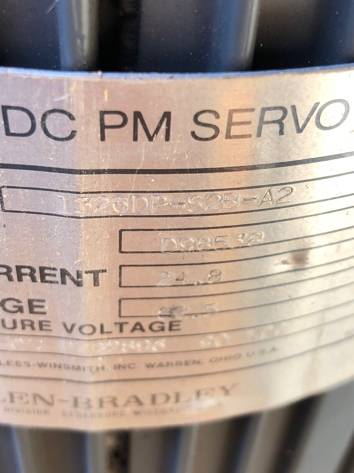 New Allen Bradley 1326Dp-S2b-A2,1326 Dc Pm Servo Motor 183-18-1548-0 Pt22896,Av