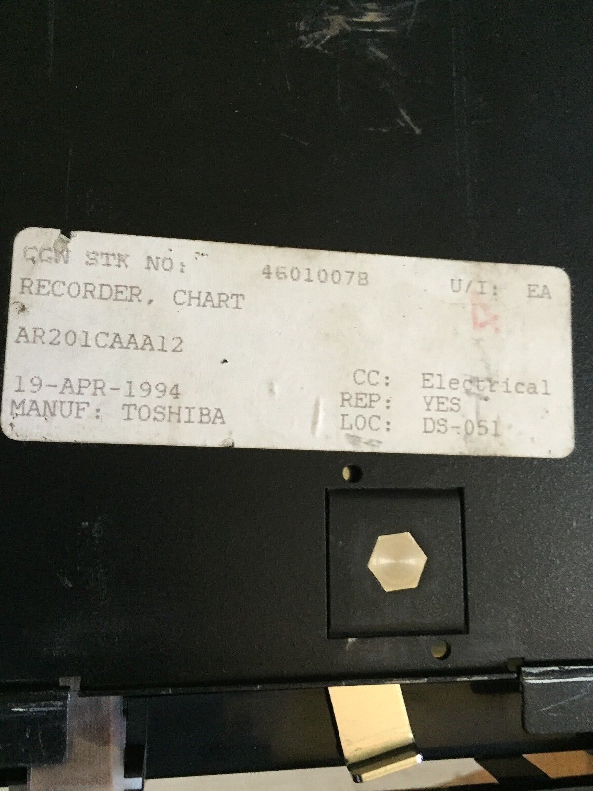 Toshiba Record Chart,Toshiba Ar201caaa12 Data Logger,46010078,Bi