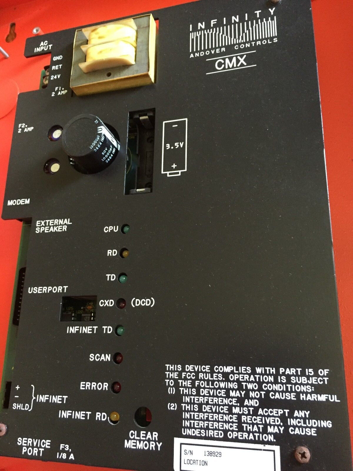 Infinity Cmx220,05-1000-624,Network Controller W Communications Port,Cmx,Sa