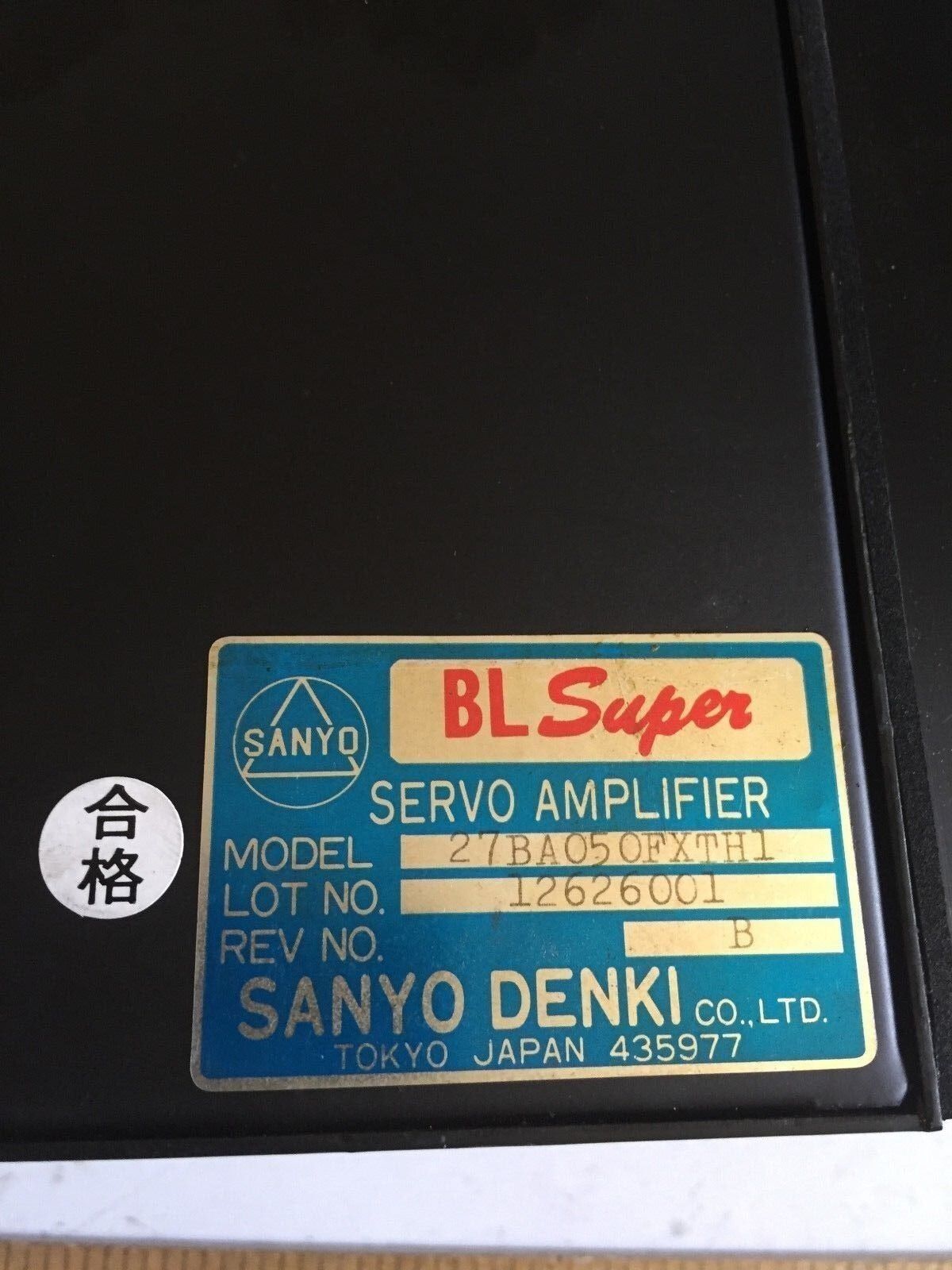 Sanyo Denki 27Ba050fxth1, Bl-Super Servo Amplifier,27Bao5ofxth1,Bb