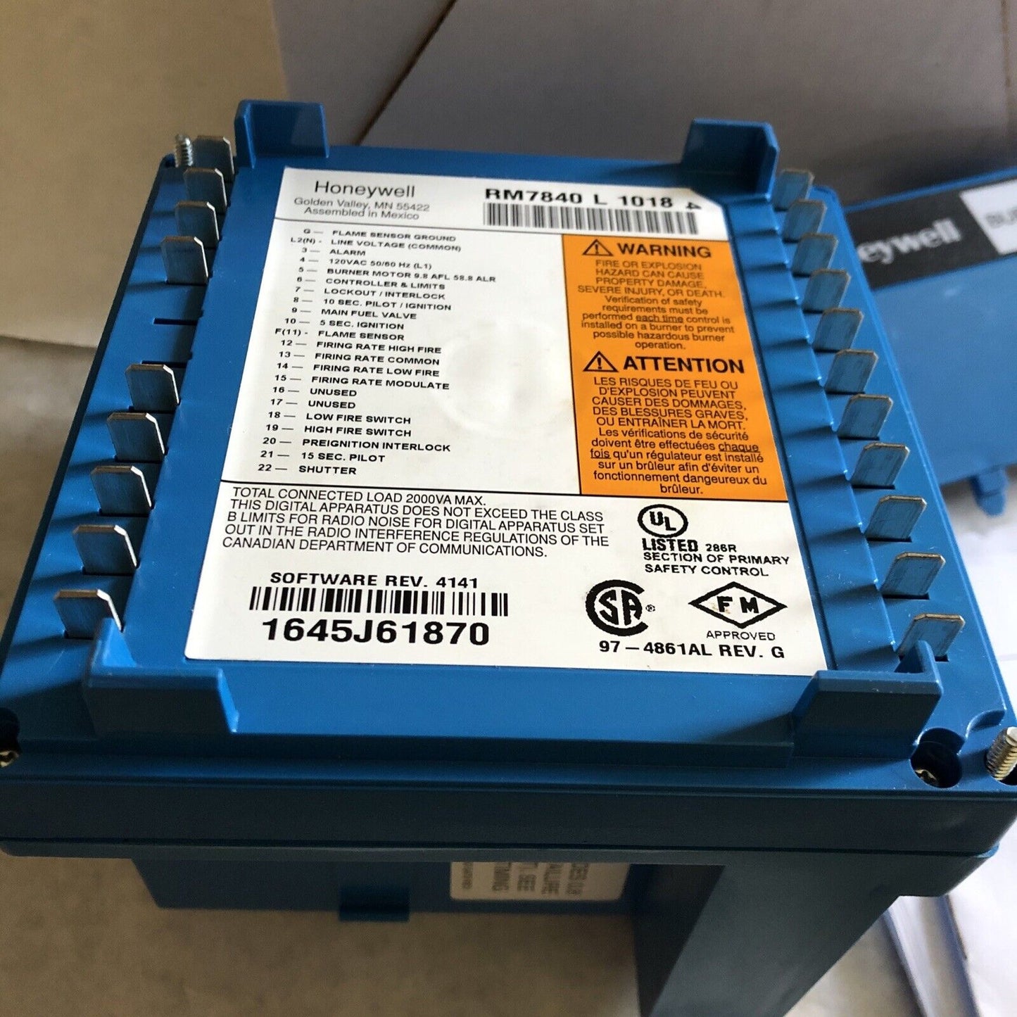 New Honeywell Rm7840 L1018 Burner,Honeywell Rm7840 L 1018,Rm7840l1018,Sb