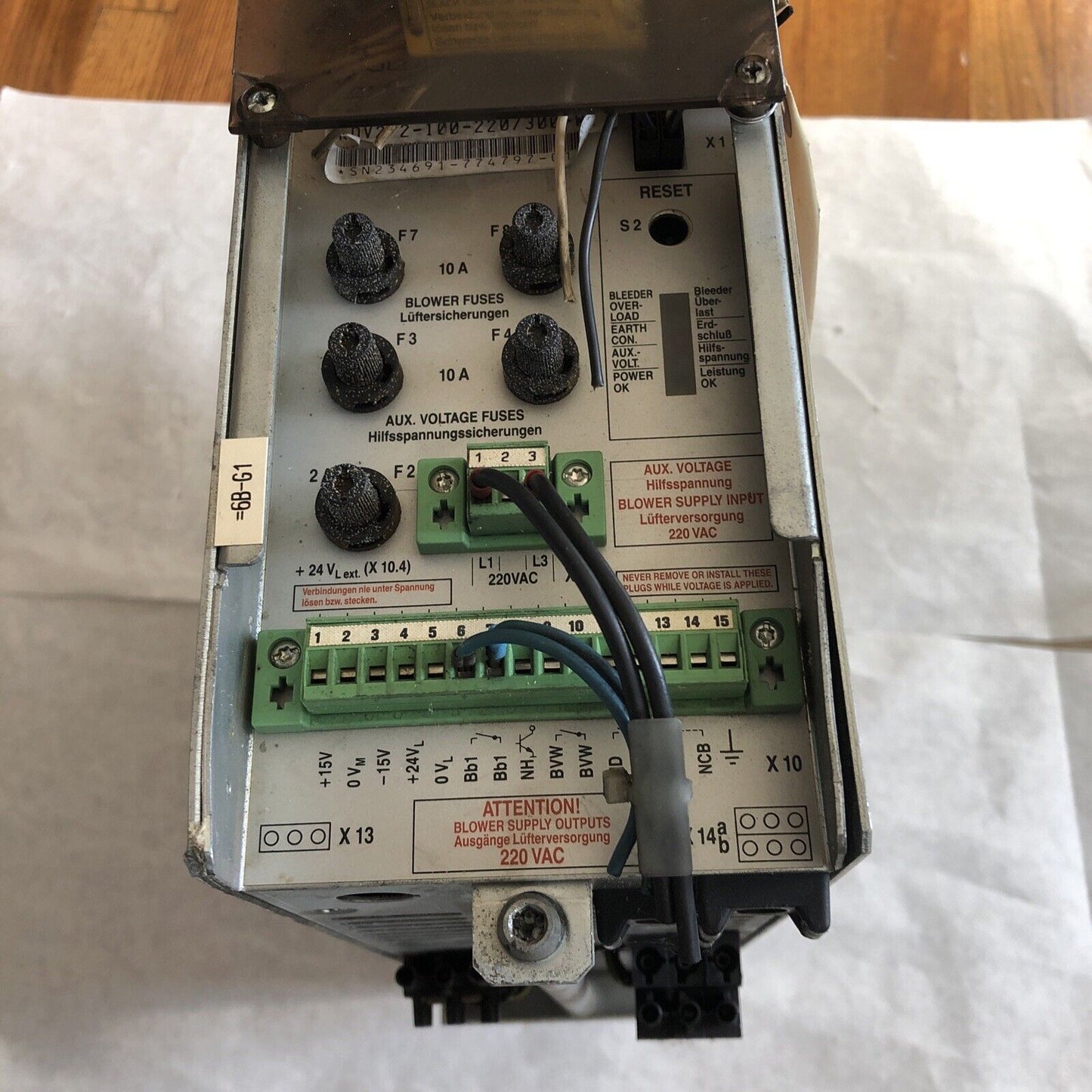 Indramat Kdv2-2-100-220/300,Kdv2-2-100-220/300-W1 Power Supply,Bm