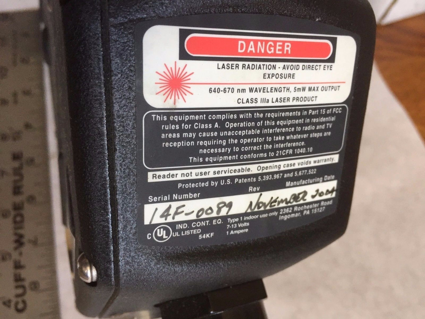 Bumpy Bbc F1410 Traceability Systems Laser Barcode Scanner Bar Code Systems,Ak