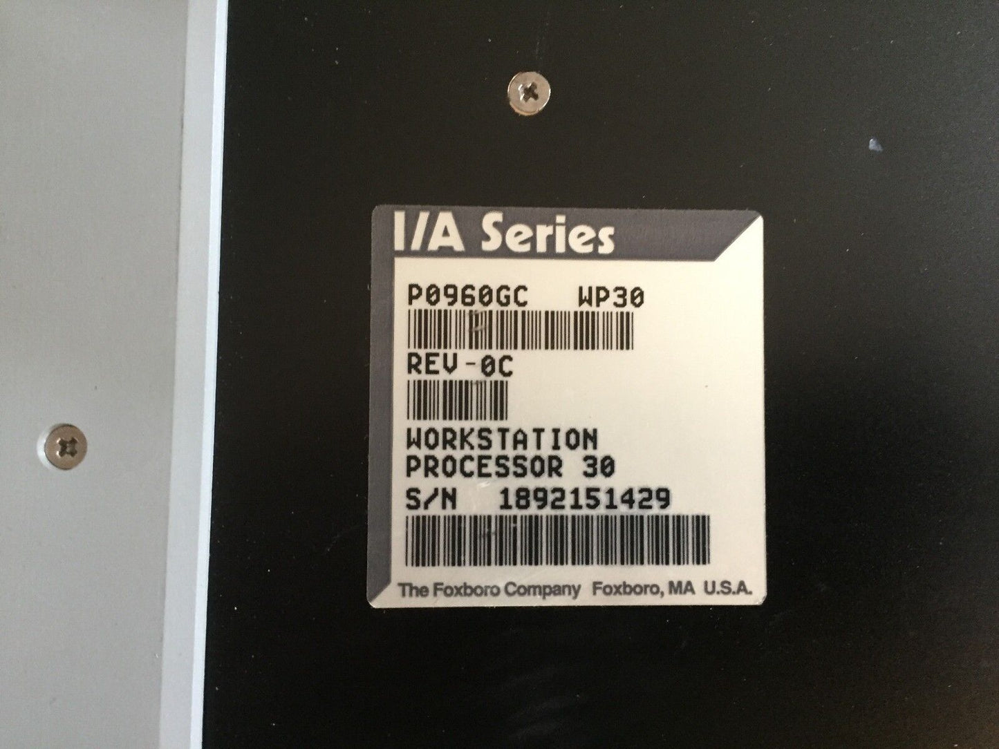 Foxboro P0960gc Wp30 ,P0960gc-0C Workstation Processor,Dd