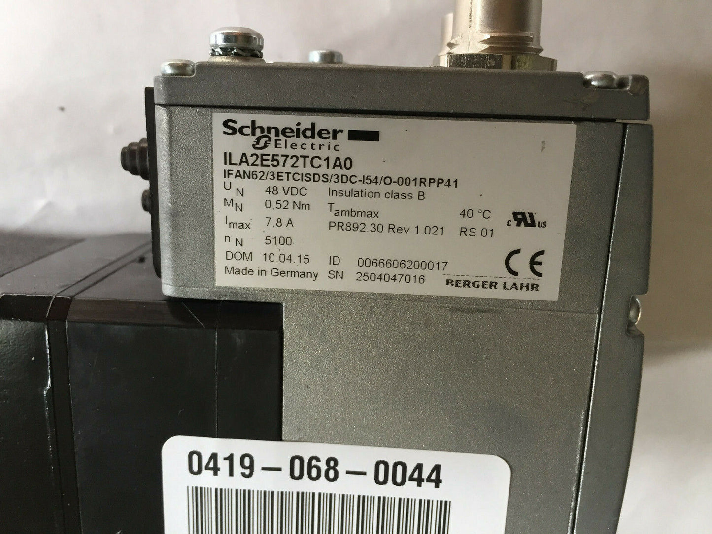 Schneider Electric Ila2e572tc1a0,2175423-1 Ila Servo Motor Gbx060040k,Sl