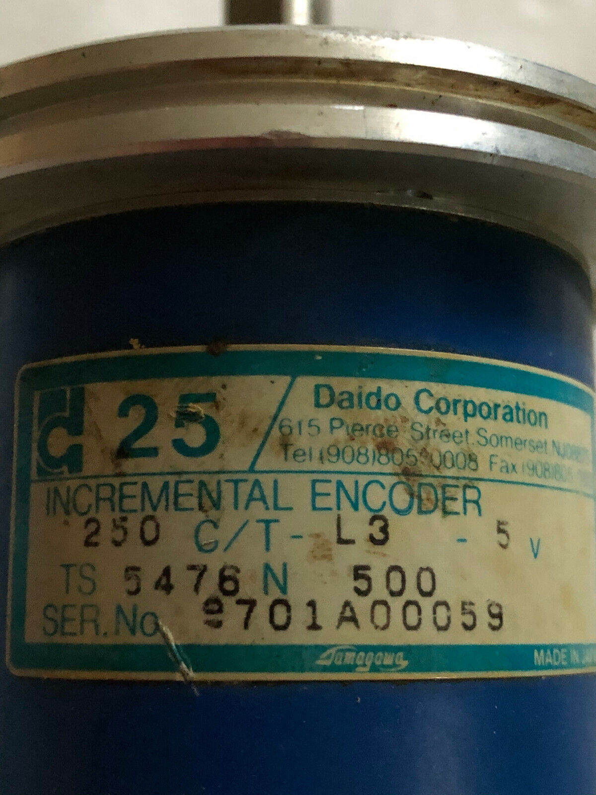 Daido 250 C/T-L3,Ts 5476N 500,C 25 Incremental Encoder,Fm