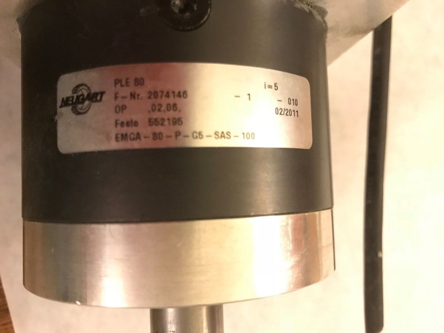 Festo Emms-As-100-S-Rs,N1001 Servo Motor Neugart Ple 80,2074146 Gear Reducer,Bm