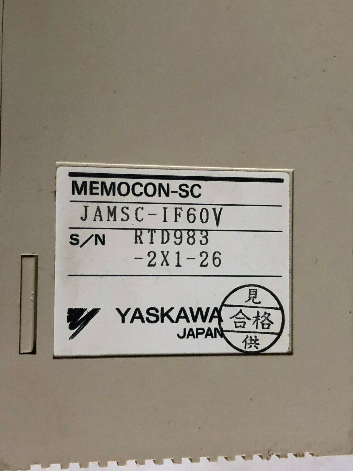 Jamsc-1F60v Yaskawa Electric Jamsc-If60v Yaskawa If60 Iop Memocon-Sc Obf,Sa
